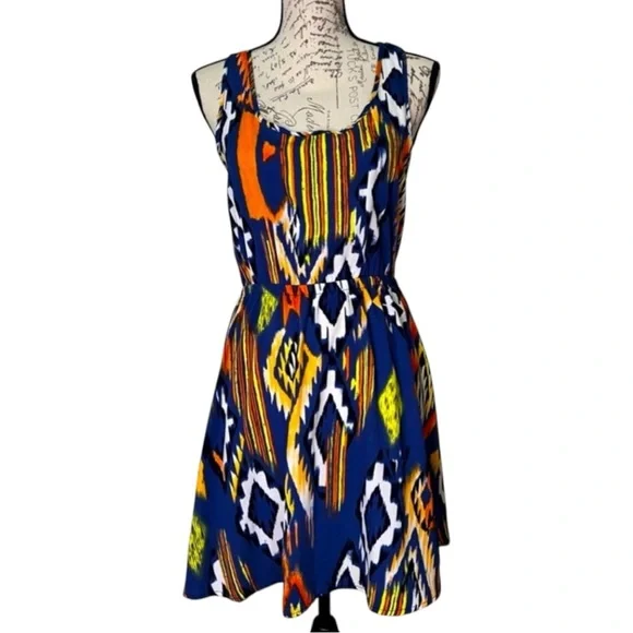Mezzanine | Patterned Sleeveless Mini Dress Size S Small - Picture 12 of 12